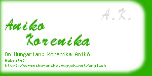 aniko korenika business card